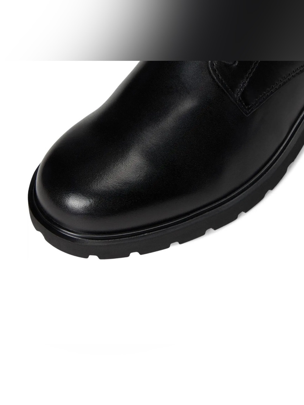 Ecco Black Lace-Up Metro Vienna Combat Boots - Picture 2 of 9